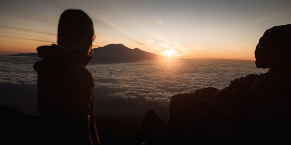 Mount Meru Morning Sunrise Silhouette